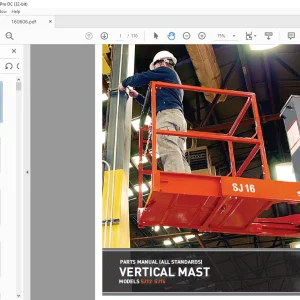 Skyjack SJ12 SJ16 Vertical Mast Parts Manual 160606AE - PDF DOWNLOAD