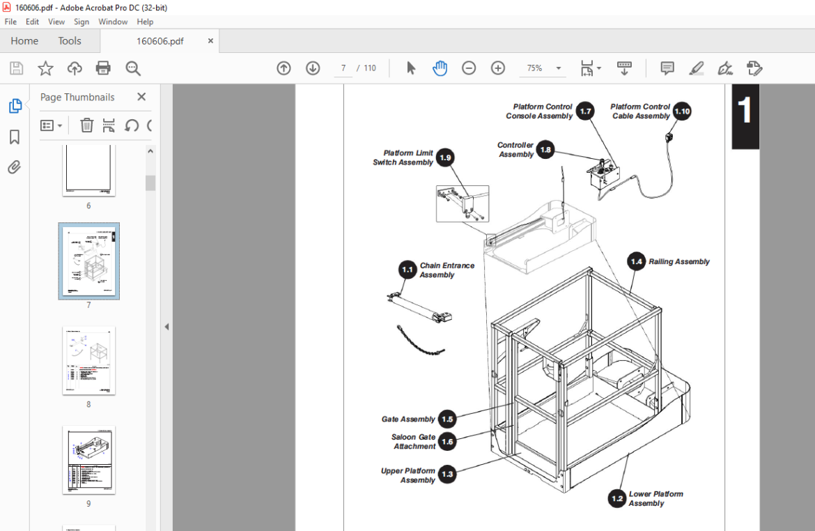 Skyjack SJ12 SJ16 Vertical Mast Parts Manual 160606AE PDF DOWNLOAD