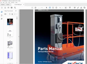 Skyjack SJ12 SJ16 Vertical Mast Series Parts Manual PN 157974AB - PDF DOWNLOAD