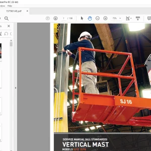 Skyjack SJ12 SJ16 Vertical Mast Service Manual 157981AE - PDF DOWNLOAD