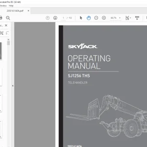 Skyjack SJ1256 THS Telehandlers Operating Manual 205161AFA - PDF DOWNLOAD