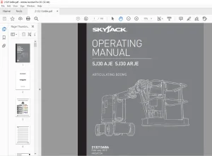 Skyjack SJ30 AJE SJ30 ARJE Articulating Boom Operating Manual 213213ABA - PDF DOWNLOAD