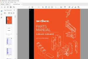 Skyjack SJ30 AJE, SJ30 ARJE Articulating Boom Parts Manual 229034ACA - PDF DOWNLOAD