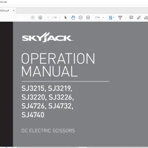 Skyjack SJ3215 SJ3219 SJ3220 SJ3226 SJ4726 SJ4732 SJ4740 DC Electric Scissors Operation Manual 216380ADA - PDF DOWNLOAD