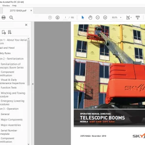Skyjack SJ40T SJ45T SJ61T SJ66T TELESCOPIC BOOMS OPERATING MANUAL 207518AEA - PDF DOWNLOAD