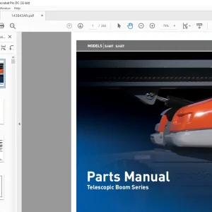 Skyjack SJ40T SJ45T Telescopic Boom Series Parts Manual PN 143843AN - PDF DOWNLOAD