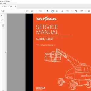 Skyjack SJ40T SJ45T Telescopic Boom Service Manual 207563AG - PDF DOWNLOAD