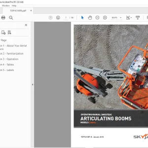 Skyjack SJ46AJ Articulating Boom Operating Manual 159161AF-A - PDF DOWNLOAD