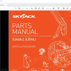 Skyjack SJ46AJ, SJ51AJ Articulating Booms Parts Manual 170947AH - PDF DOWNLOAD