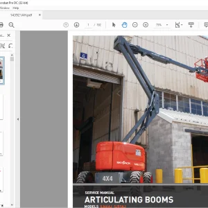 Skyjack SJ46AJ SJ51AJ Articulating Booms Service Manual 143921AH - PDF DOWNLOAD