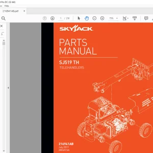 Skyjack SJ519 TH Telehandlers Parts Manual 216941AB - PDF DOWNLOAD