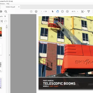 Skyjack SJ61T SJ66T TELESCOPIC BOOMS PARTS MANUAL 160621AI  - PDF DOWNLOAD