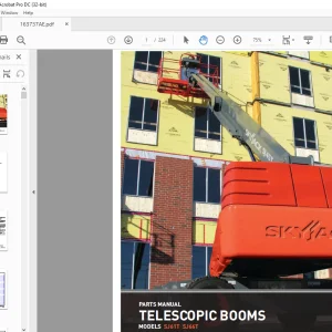 Skyjack SJ61T SJ66T Telescopic Booms Parts Manual 163737AE  - PDF DOWNLOAD
