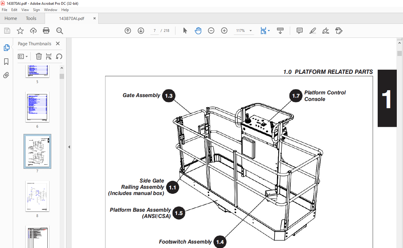 Skyjack SJ61T SJ66T Telescopic Booms Parts Manual 143870AI - PDF ...