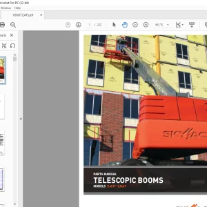 Skyjack SJ61T SJ66T Telescopic Booms Parts Manual 166872AF - PDF DOWNLOAD