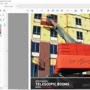 Skyjack SJ61T SJ66T Telescopic Booms Service Manual 143871AJ -  PDF DOWNLOAD