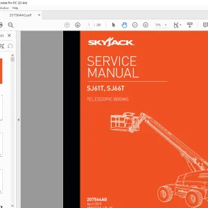 Skyjack SJ61T SJ66T Telescopic Booms Service Manual 207564AG - PDF DOWNLOAD