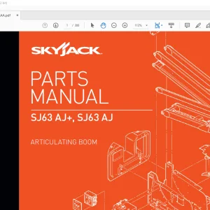 Skyjack SJ63 AJ+, SJ63 AJ Articulating Boom Parts Manual 229036AAA - PDF DOWNLOAD