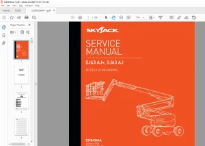 Skyjack SJ63 AJ+, SJ63 AJ Articulating Booms Service Manual 229043AAA - PDF DOWNLOAD