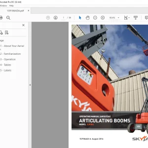 Skyjack SJ63AJ Articulating Boom Operating Manual 159186AD-A - PDF DOWNLOAD