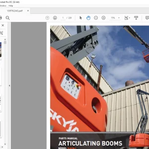 Skyjack SJ63AJ Articulating Booms Parts Manual 159762AG - PDF DOWNLOAD