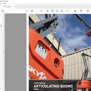 Skyjack SJ63AJ Articulating Booms Parts Manual 167274AF - PDF DOWNLOAD