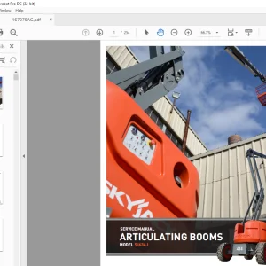 Skyjack SJ63AJ Articulating Booms Service Manual 167275AG - PDF DOWNLOAD