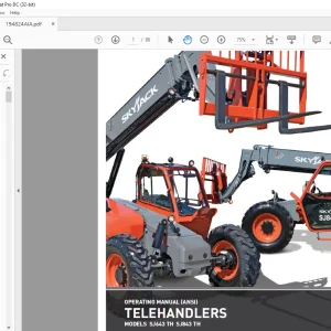 Skyjack SJ643 TH SJ843 TH Telehandler Operating Manual 194824AIA - PDF DOWNLOAD