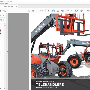 Skyjack SJ643 TH SJ843 TH Telehandler Service Manual 190128AB  - PDF DOWNLOAD