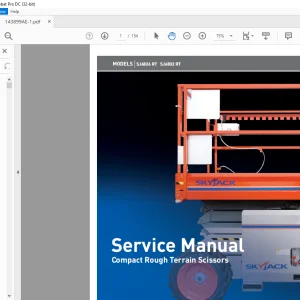 Skyjack SJ6826 RT SJ6832 RT Compact Rough Terrain Scissors Service Manual 143899AE - PDF DOWNLOAD