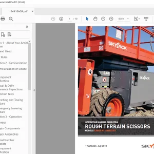 Skyjack SJ6826 RT SJ6832 RT Rough Terrain Scissors Operating Manual 194418AGA - PDF DOWNLOAD