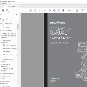 Skyjack SJ6826 RT SJ6832 RT Rough Terrain Scissors Operation Manual 221587ABA - PDF DOWNLOAD