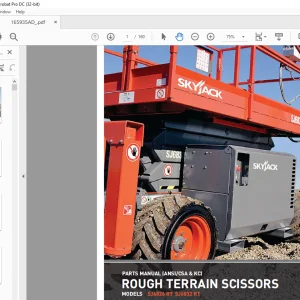 Skyjack SJ6826 RT SJ6832 RT Rough Terrain Scissors Parts Manual 165935AF - PDF DOWNLOAD