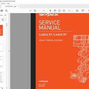 Skyjack SJ6826 RT, SJ6832 RT Rough Terrain Scissors Service Manual 167955AFA - PDF DOWNLOAD