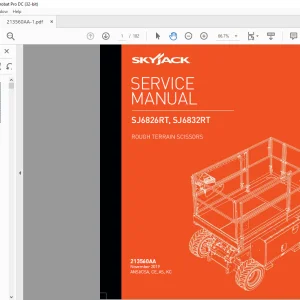 Skyjack SJ6826RT, SJ6832RT Rough Terrain Scissors Service Manual 213560AA - PDF DOWNLOAD