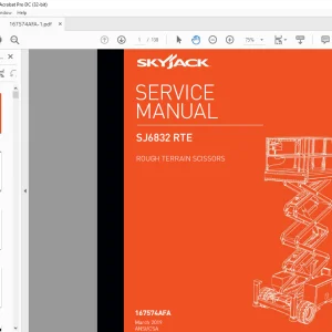 Skyjack SJ6832 RTE ROUGH TERRAIN SCISSORS SERVICE MANUAL 167574AFA - PDF DOWNLOAD