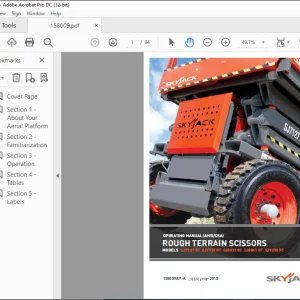 Skyjack SJ7127 RT SJ7135 RT SJ8831 RT SJ8841 RT SJ9250 RT ROUGH TERRAIN SCISSORS OPERATING MANUAL 158009AP-A  - PDF DOWNLOAD