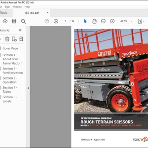 Skyjack SJ7127 RT SJ7135 RT SJ8831 RT SJ8841 RT SJ9250 RT ROUGH TERRAIN SCISSORS OPERATING MANUAL 159166AC-A - PDF DOWNLOAD