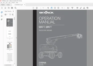 Skyjack SJ82 T, SJ86 T TELESCOPIC BOOMS OPERATION MANUAL 213205AAA - PDF DOWNLOAD