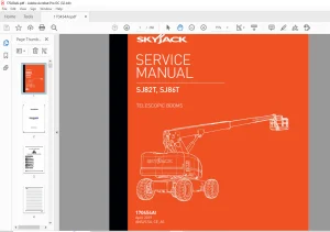 Skyjack SJ82T, SJ86T Telescopic Booms Service Manual 170454AI  - PDF DOWNLOAD