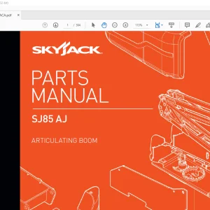 Skyjack SJ85 AJ Articulating Boom Parts Manual 229037ACA - PDF DOWNLOAD