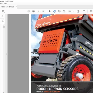 Skyjack SJ8831 RT SJ8841 RT Rough Terrain Scissors Parts Manual 160616AF - PDF DOWNLOAD