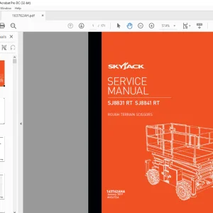 Skyjack SJ8831 RT SJ8841 RT Rough Terrain Scissors Service Manual 163762AHA - PDF DOWNLOAD