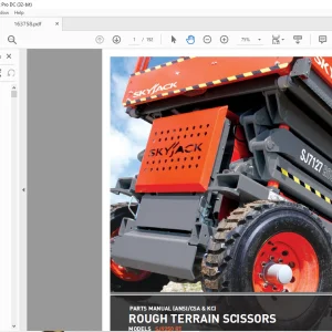 Skyjack SJ9250 RT ROUGH TERRAIN SCISSORS PARTS MANUAL 163758AD - PDF DOWNLOAD