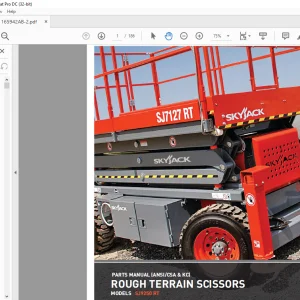 Skyjack SJ9250 RT ROUGH TERRAIN SCISSORS PARTS MANUAL 165942AB  - PDF DOWNLOAD