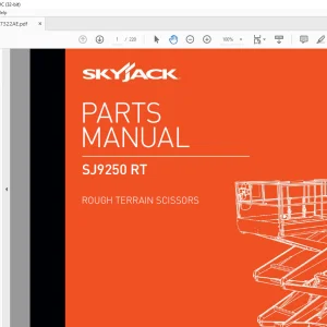 Skyjack SJ9250 RT ROUGH TERRAIN SCISSORS PARTS MANUAL 167322 AE  - PDF DOWNLOAD