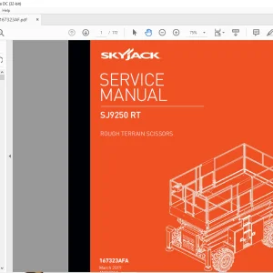 Skyjack SJ9250 RT ROUGH TERRAIN SCISSORS Service Manual 167323AFA -  PDF DOWNLOAD