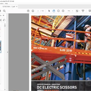Skyjack SJIII 3215 SJIII 3219 DC ELECTRIC SCISSORS Service Manual 157927AM - PDF DOWNLOAD