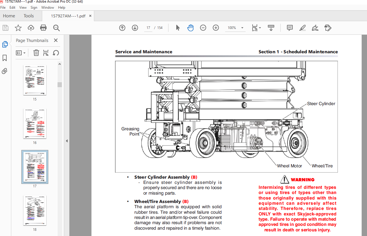 Skyjack SJIII 3215 SJIII 3219 DC Electric Scissors Service Manual