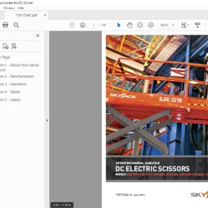 Skyjack SJIII 3215 SJIII 3219 SJIII 3220 SJIII 3226 SJIII 4620 SJIII 4626 SJIII 4632 DC ELECTRIC SCISSORS OPERATING MANUAL 159175AC-A - PDF DOWNLOAD